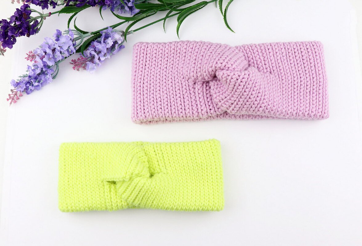 Stirnband mit dem Knoten (stricklook), PDF + Video