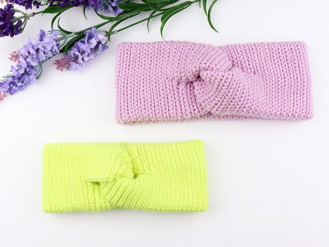 Stirnband mit dem Knoten (stricklook), PDF + Video