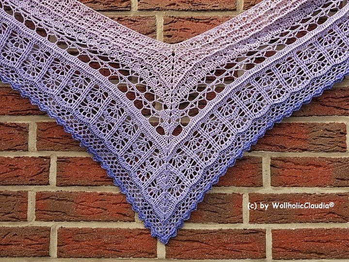 Häkelanleitung Tuch/ V-Schal "Ewige Freundschaft"