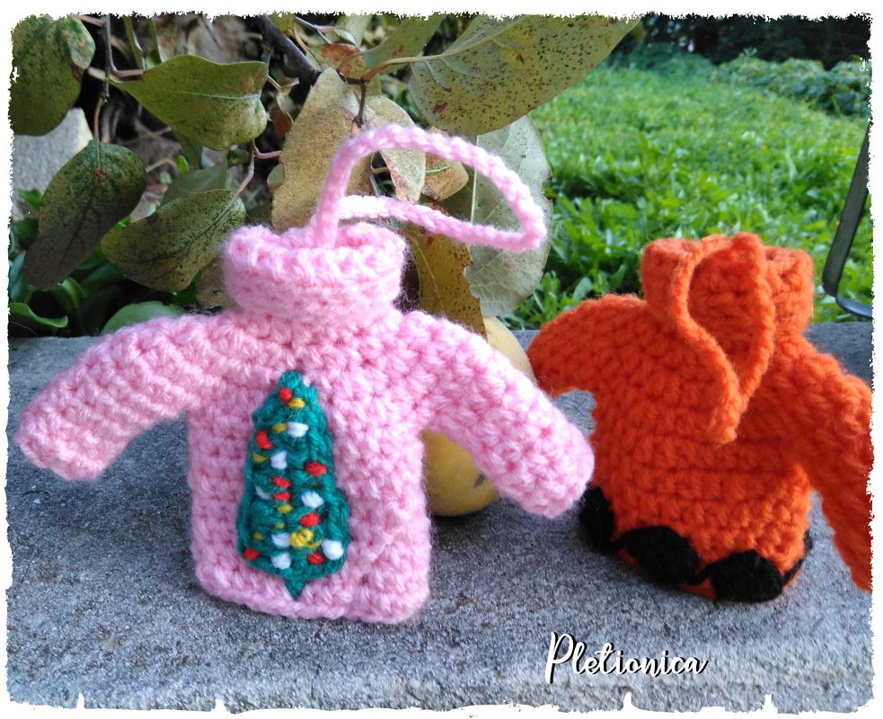 Pattern Pink Christmas tree ornament