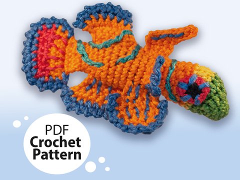 Amigurumi Anleitung für Mando den Mandarinfisch