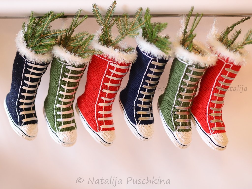 Häkelanleitung für schicken Weihnachtsstiefel - Bild 3