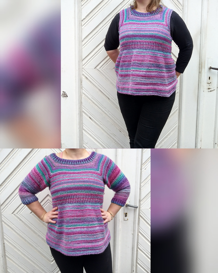 Never freeze again - Pulli-Pullunder-Tunika-Kleid häkeln im RVO