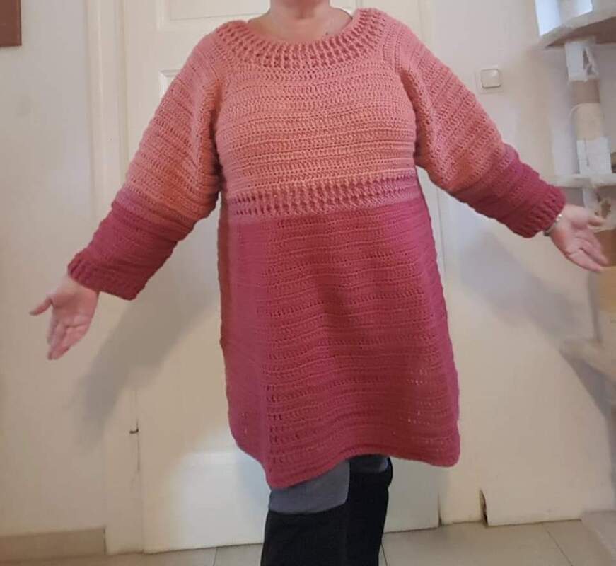 Never freeze again - Pulli-Pullunder-Tunika-Kleid häkeln im RVO - Bild 3