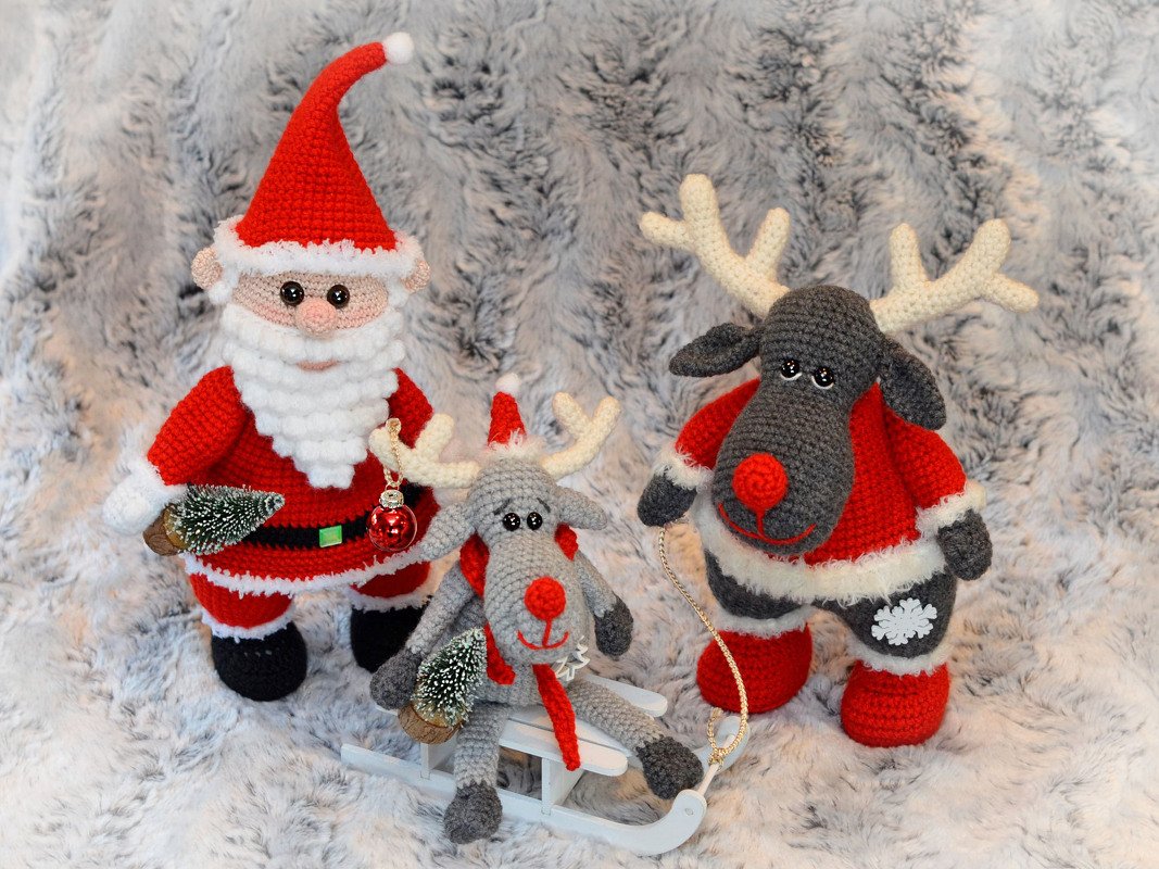 einfacher kleiner sitzender Elch Rentier Kantenhocker Weihnachten - Bild 4