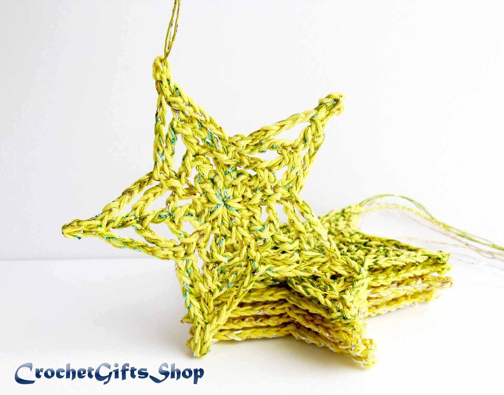 Crochet Pattern Christmas Star Ornaments (6)
