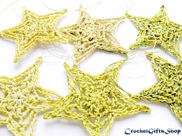 Crochet Pattern Christmas Star Ornaments (6)