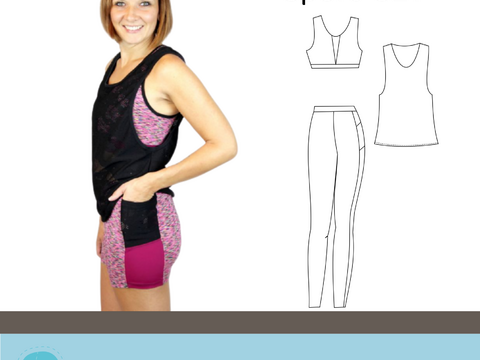 Anleitung Sport-SET Leggings, Top, Bustier, Gr. 34-50