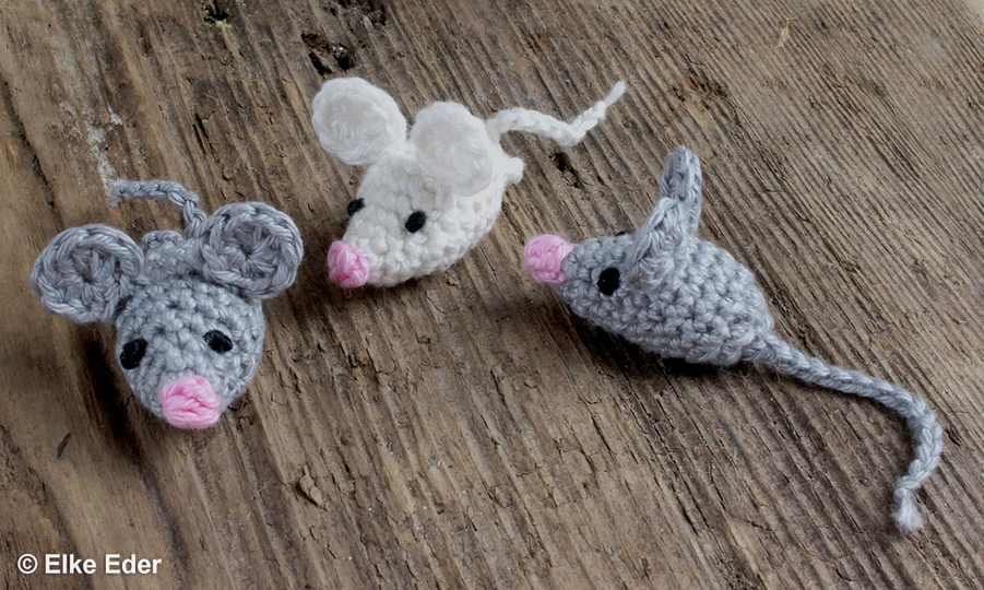 Mäusebande - mit Schal und Popomütze - Katzenspielzeug