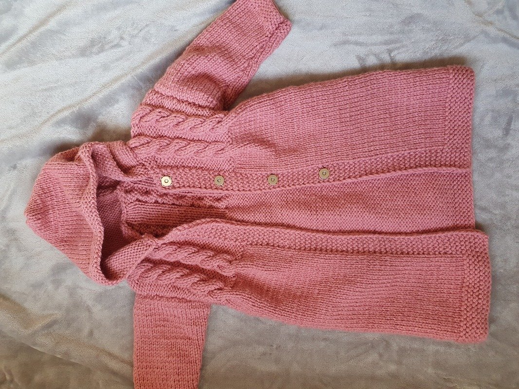 Strickanleitung Kindermantel Emilia Größe 110/116! - Bild 2