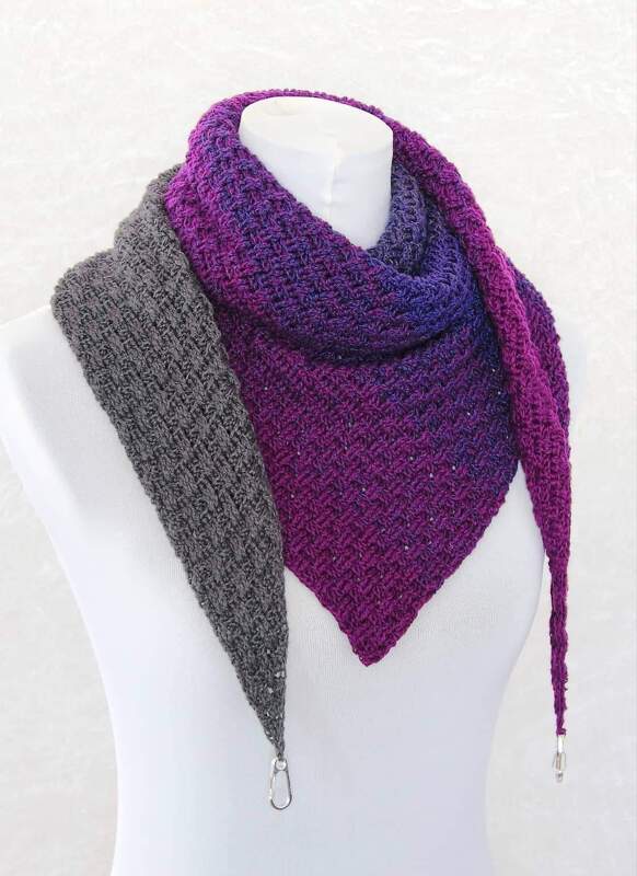 Free crochet pattern shawl // scarf // neckerchief "Crossy" - Image 11