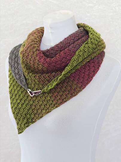 Free crochet pattern shawl // scarf // neckerchief "Crossy"