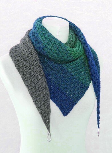 Free crochet pattern shawl // scarf // neckerchief "Crossy"