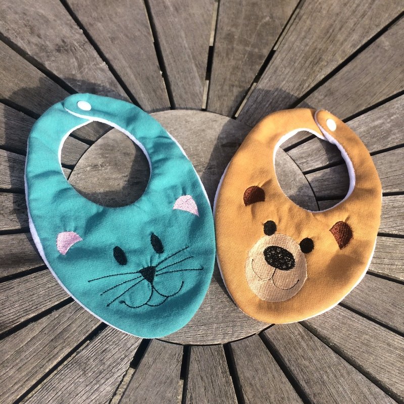 Kinder-Halstuch Stickdatei ITH new born Katze Bär