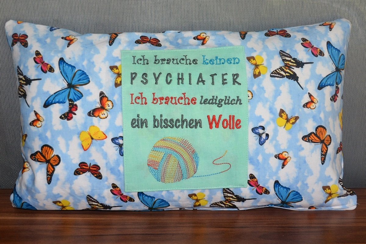 Stickdateien Sprüche, Wollaholic für den 10x10 und 13x18 Rahmen