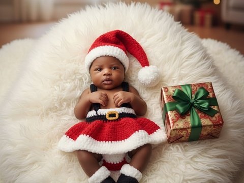 Pattern Santa Skirt Set