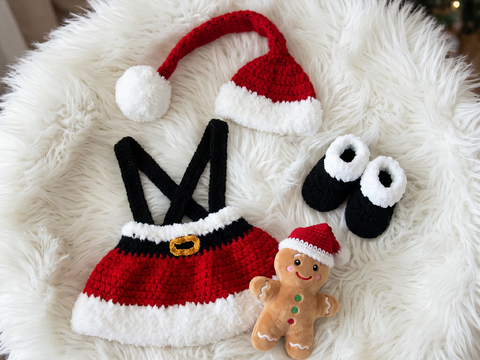 Pattern Santa Skirt Set
