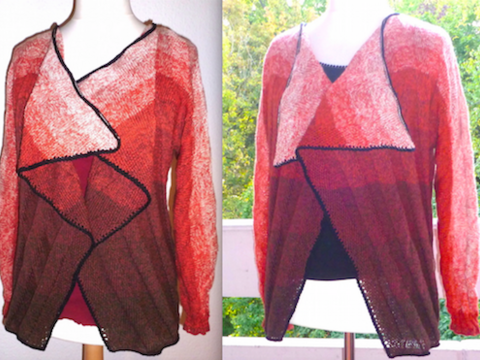 OBoCa "Fall" - Strickjacke aus einem Farbverlaufsbobbel