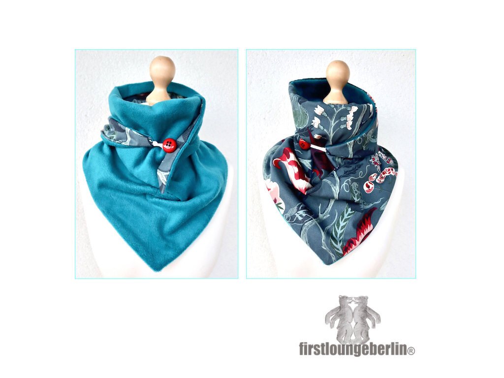 Knopfschal 2.0 Gesichts-Hals-Tuch Universal Schal Wendeschal Winterschal