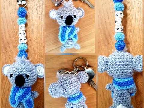 Koala Bär Miniatur Häkelanleitung DIY
