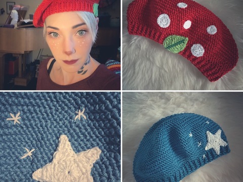 Anleitung Baskenmütze / Béret Glücksmarie und Sternmarie