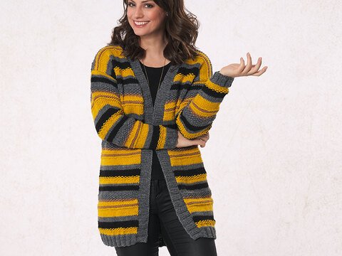 Strickanleitung Damenlongjacke "Bari" 761000