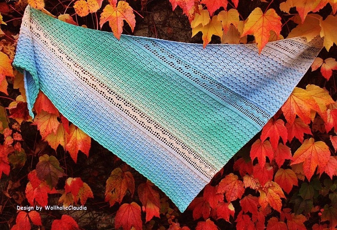 Häkelanleitung Tuch "Diva" - asymmetrisch