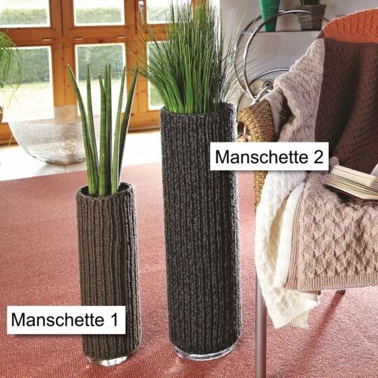 Strickanleitung Manschette für Zylindervase "Record" 761015/16