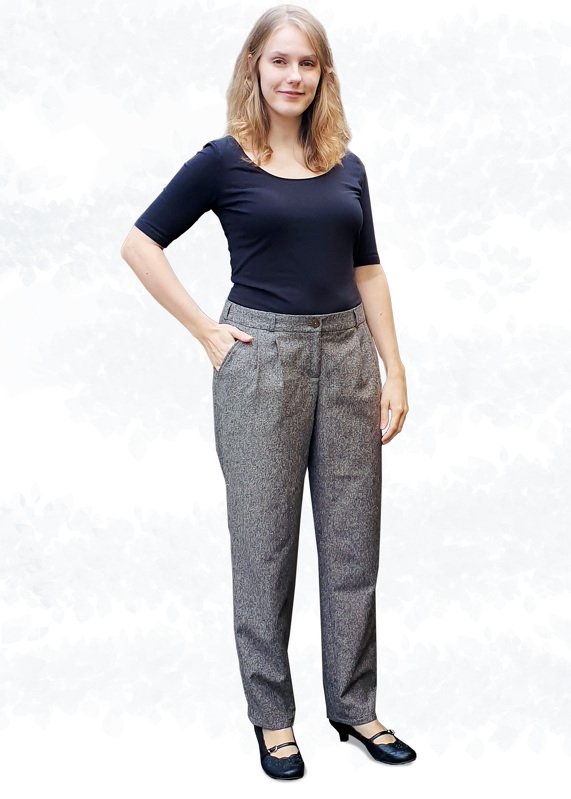 Ella – Elegante Bundfaltenhose kurz oder lang für Damen (Gr. 34-50, A4+A0) - Bild 4