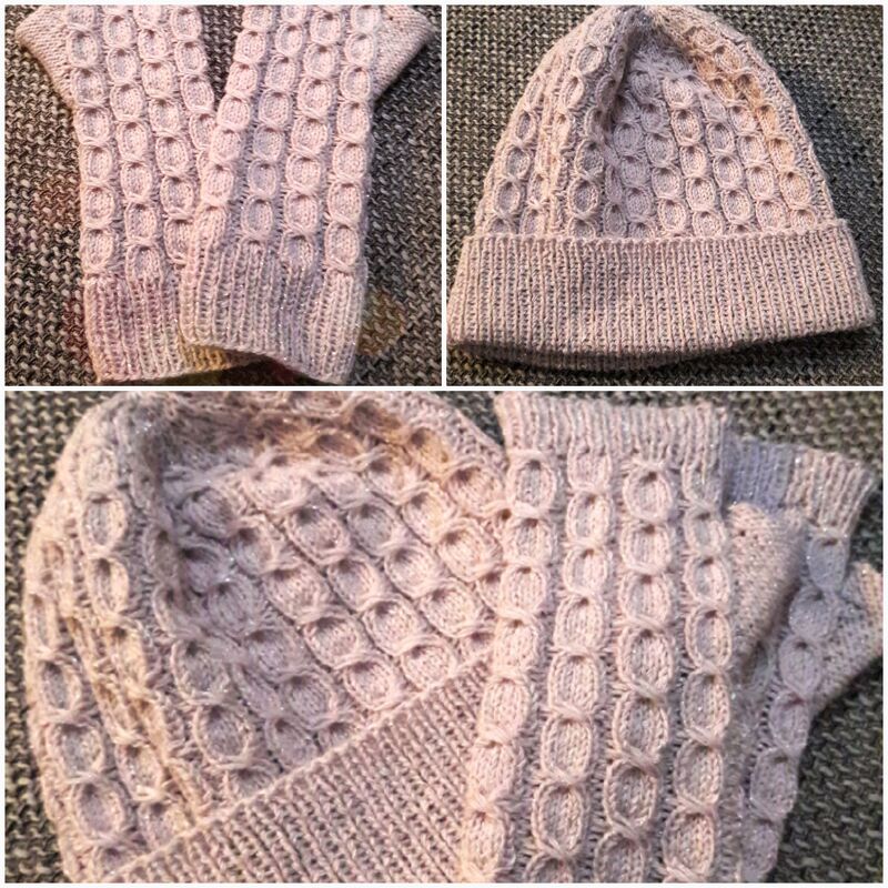 Strickanleitung für das Set Handstulpen und Mütze "lovely winter" - Bild 2