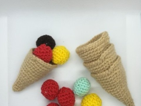 Anleitung Eistüten für die Kinderküche