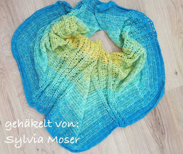 Anleitung: 5-Eck-Tuch “Sonnenstrahlen”