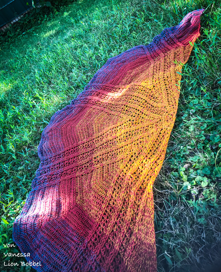 Anleitung: 5-Eck-Tuch “Sonnenstrahlen”