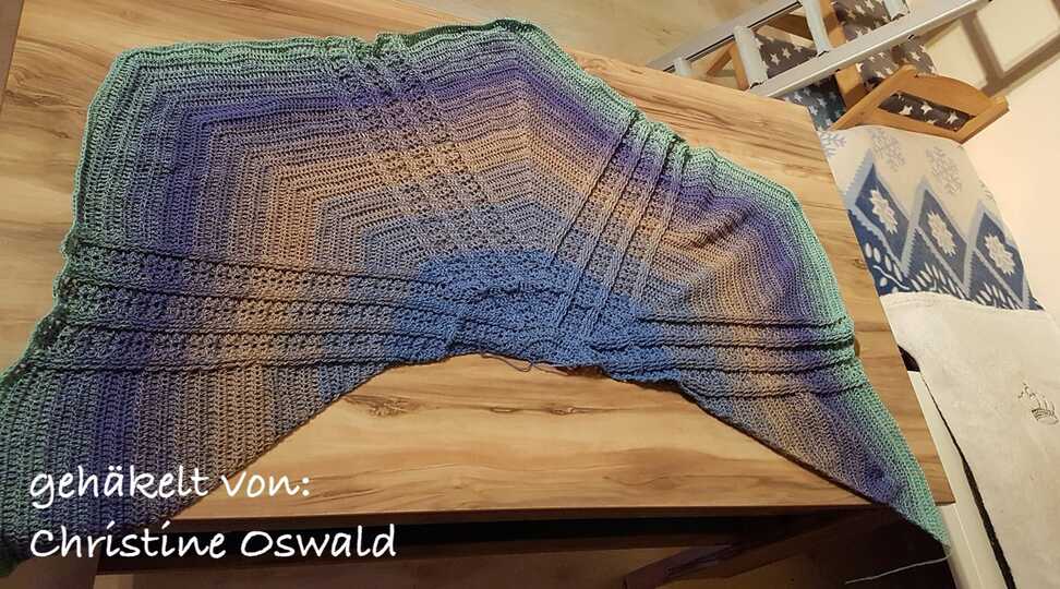 Anleitung: 5-Eck-Tuch “Sonnenstrahlen”