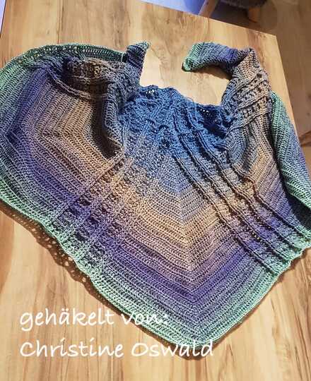 Anleitung: 5-Eck-Tuch “Sonnenstrahlen”