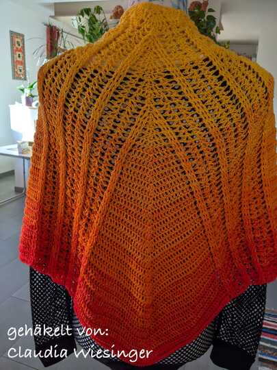 Anleitung: 5-Eck-Tuch “Sonnenstrahlen”