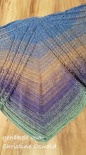 Anleitung: 5-Eck-Tuch “Sonnenstrahlen”