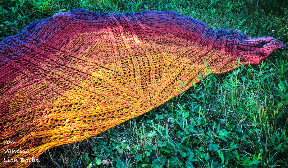 Anleitung: 5-Eck-Tuch “Sonnenstrahlen”