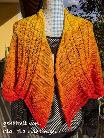 Anleitung: 5-Eck-Tuch “Sonnenstrahlen”