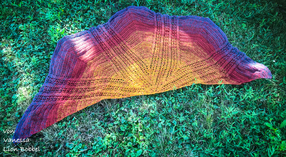 Anleitung: 5-Eck-Tuch “Sonnenstrahlen”