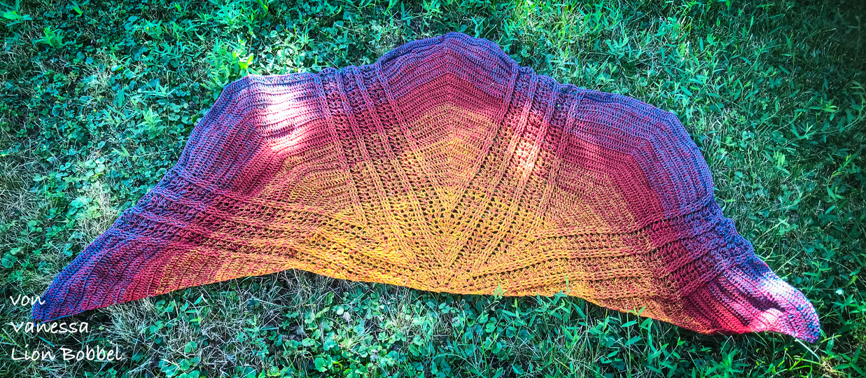 Anleitung: 5-Eck-Tuch “Sonnenstrahlen”