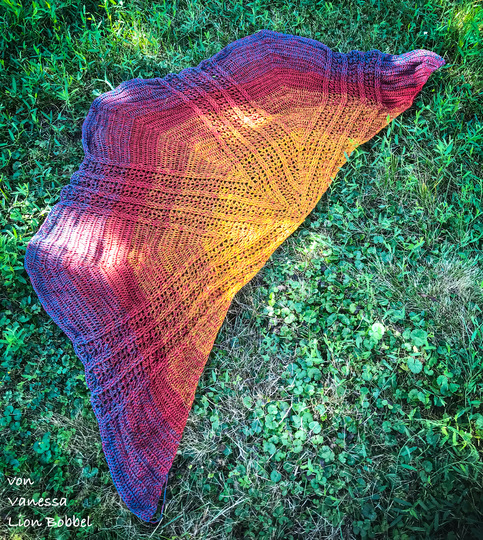 Anleitung: 5-Eck-Tuch “Sonnenstrahlen”