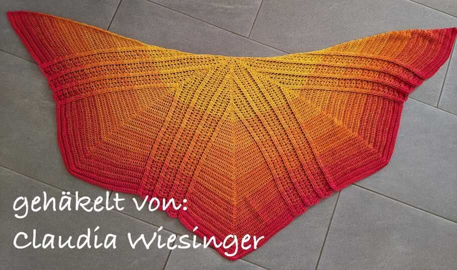 Anleitung: 5-Eck-Tuch “Sonnenstrahlen”