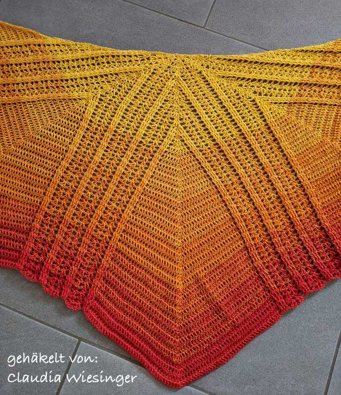 Anleitung: 5-Eck-Tuch “Sonnenstrahlen” - Bild 5