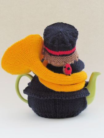 Brass Band Man Tea Cosy Knitting Pattern