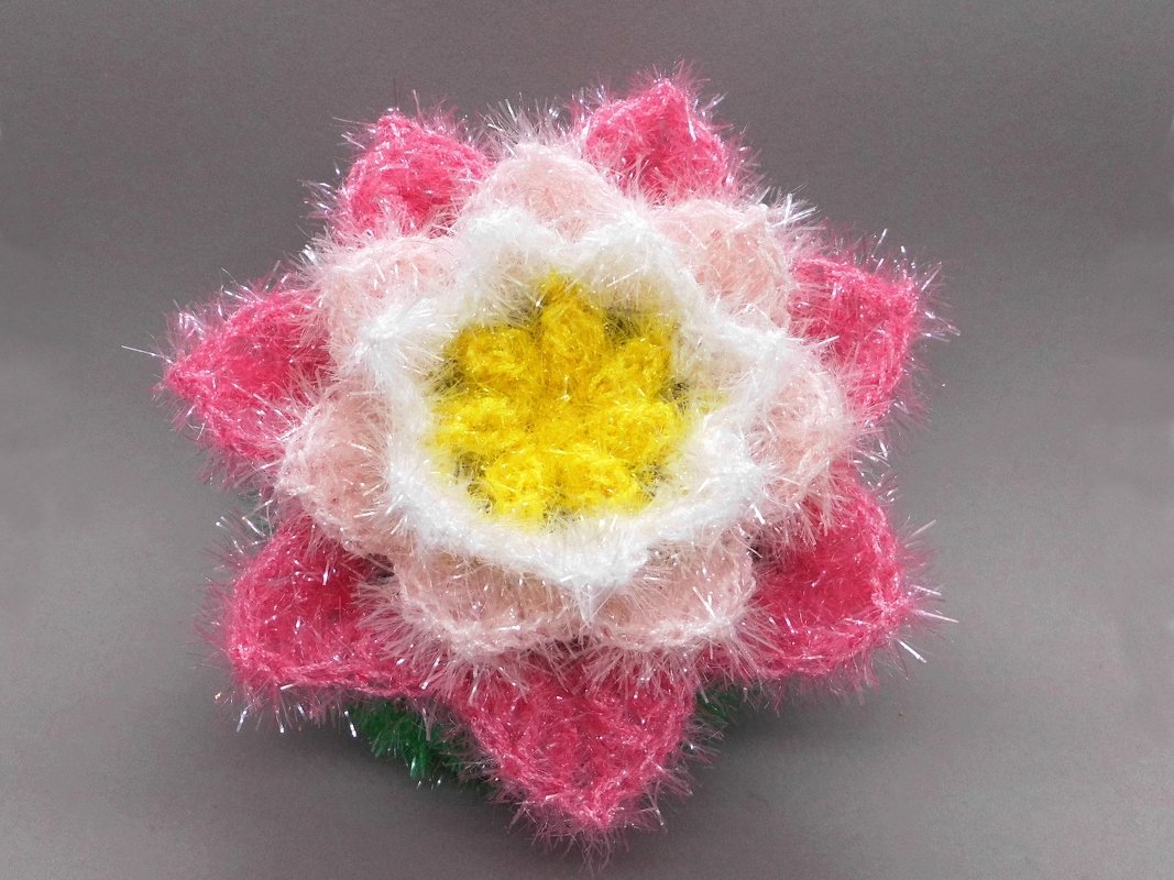 Badeschwamm Duschschwamm Seerose - schnell und dekorativ - Bild 3