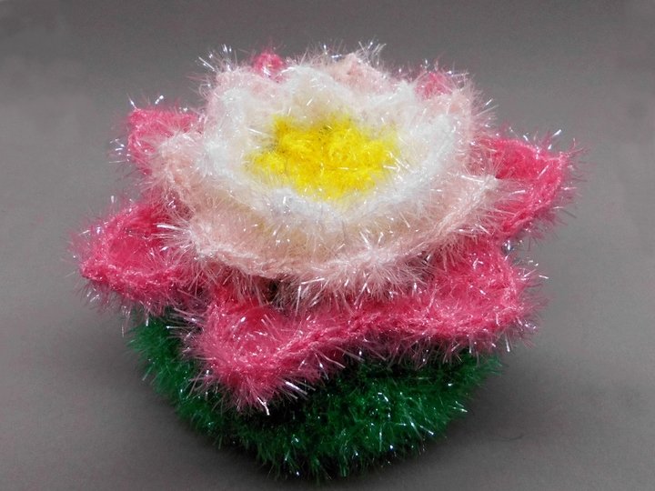 Badeschwamm Duschschwamm Seerose - schnell und dekorativ