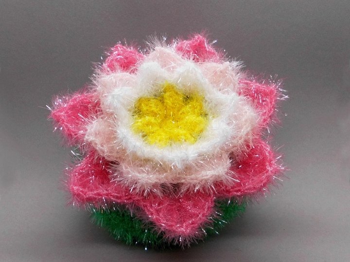 Badeschwamm Duschschwamm Seerose - schnell und dekorativ