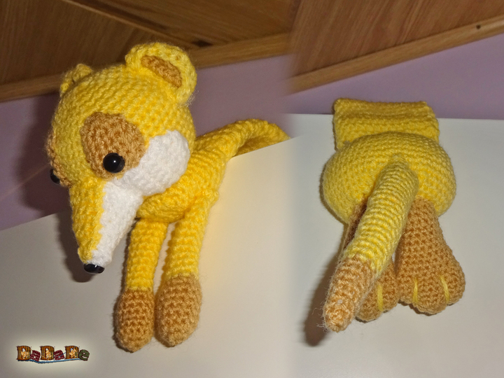 Klemmschutz Erdmännchen, gehäkelt von DaDaDe