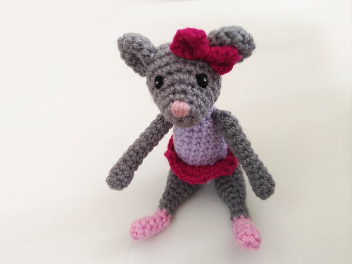 Mäuse mit beweglichen Beinen - Häkelanleitung von NiggyArts